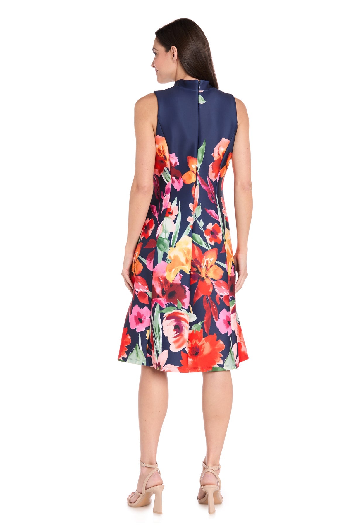 R&M Richards 4056P Short Printed Petite Cocktail Dress