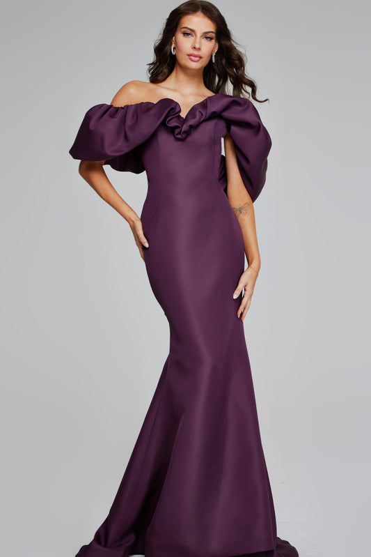 Formal Dresses Long Mermaid Ruffled Formal Dress Wine