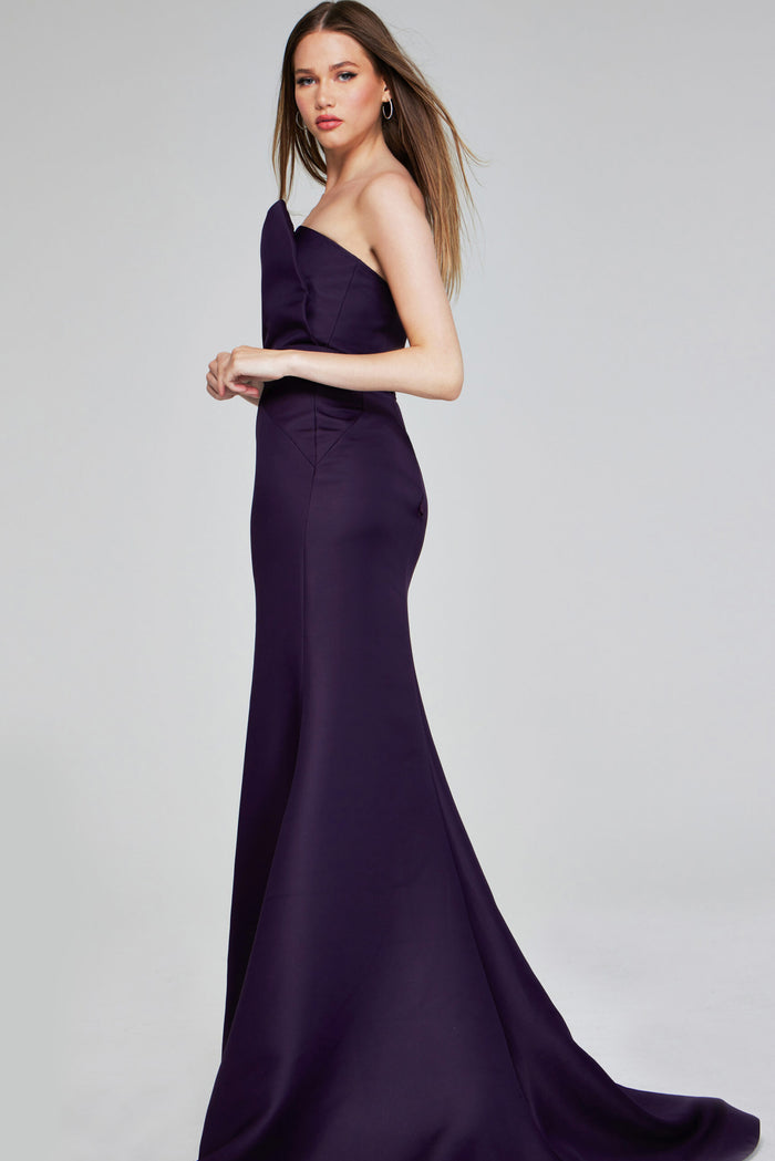 Prom Dresses Long Formal Mermaid Pleated Prom Dress Eggplant