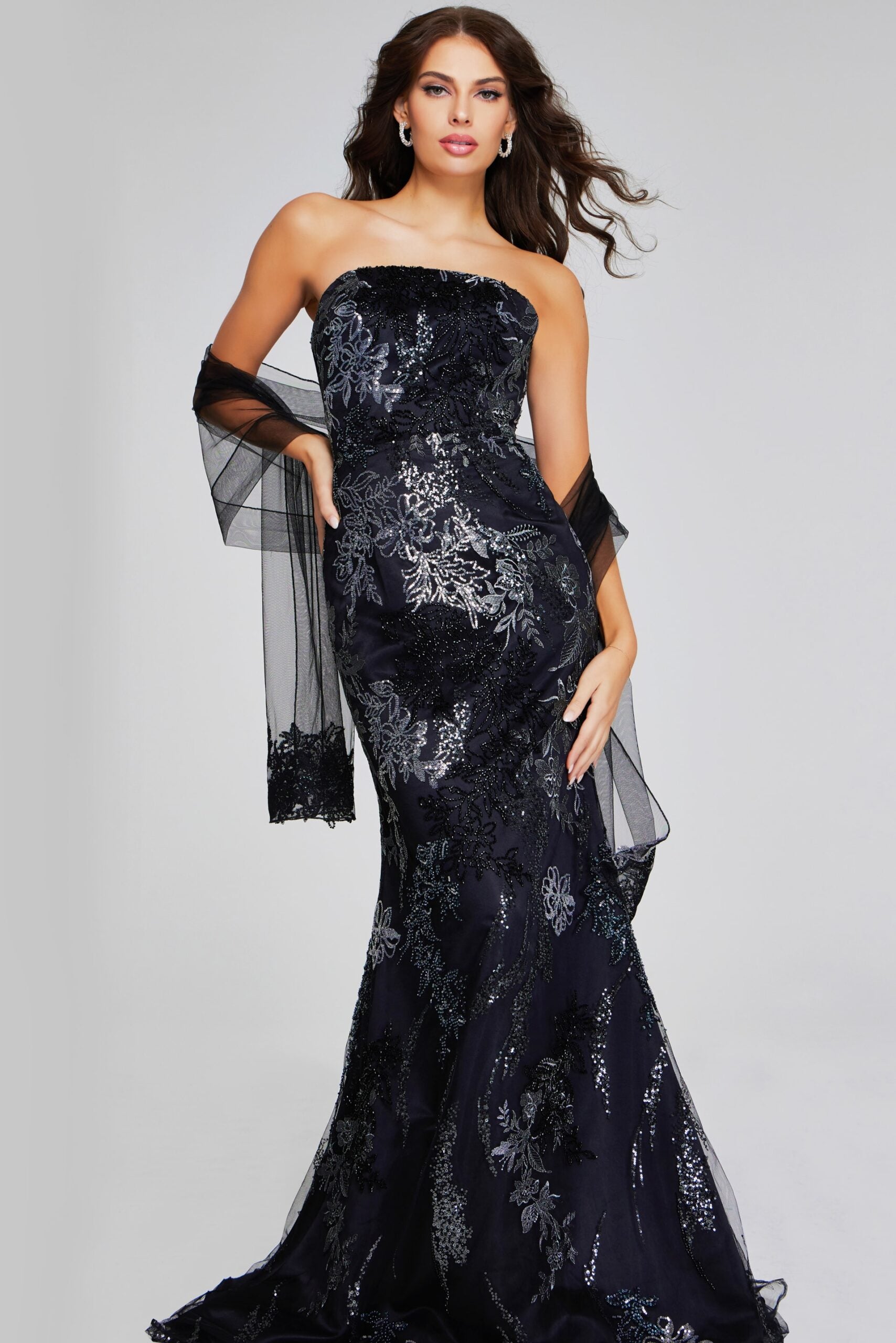 Prom Dresses Mermaid Long Beaded Formal Evening Prom Dress Black