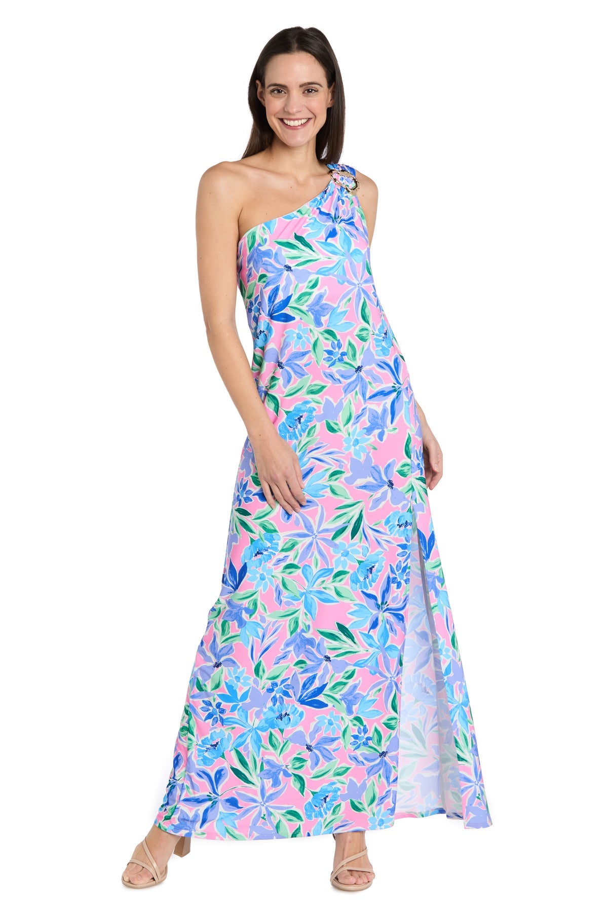 R&M Richards 4069 Long Formal Floral Print Maxi Dress
