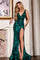 Prom Dresses Fitted Formal Sequin Long Prom Dress Emerald