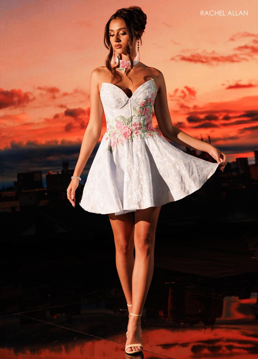 Sweetheart Mini Lace Cocktail A-Line Rachel Allan 40774