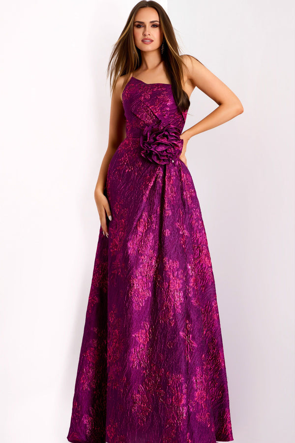 Long Formal A Line Floral Evening Prom Dress Jovani 40780