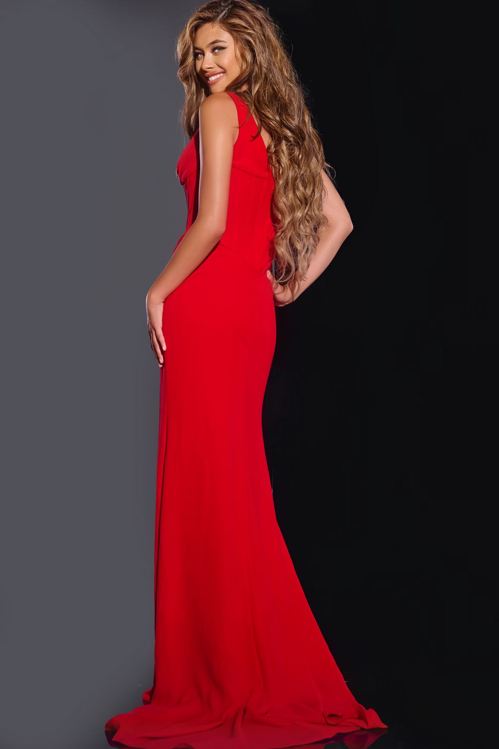 Prom Dresses Long Formal Mermaid Fit Corset Prom Dress Red