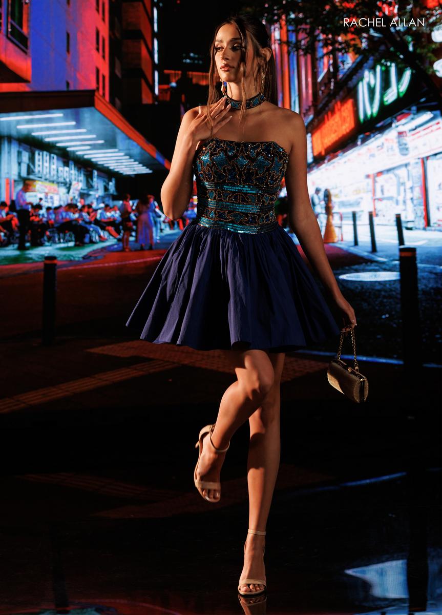 Halter Mini Tulle Cocktail A-Line Rachel Allan 40783