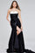 Prom Dresses Long Fitted Formal Two Tone Prom Dress Black/Ivory
