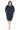 Plus Size Dresses Plus Size Knee Length Coctail Dress Navy/Nude