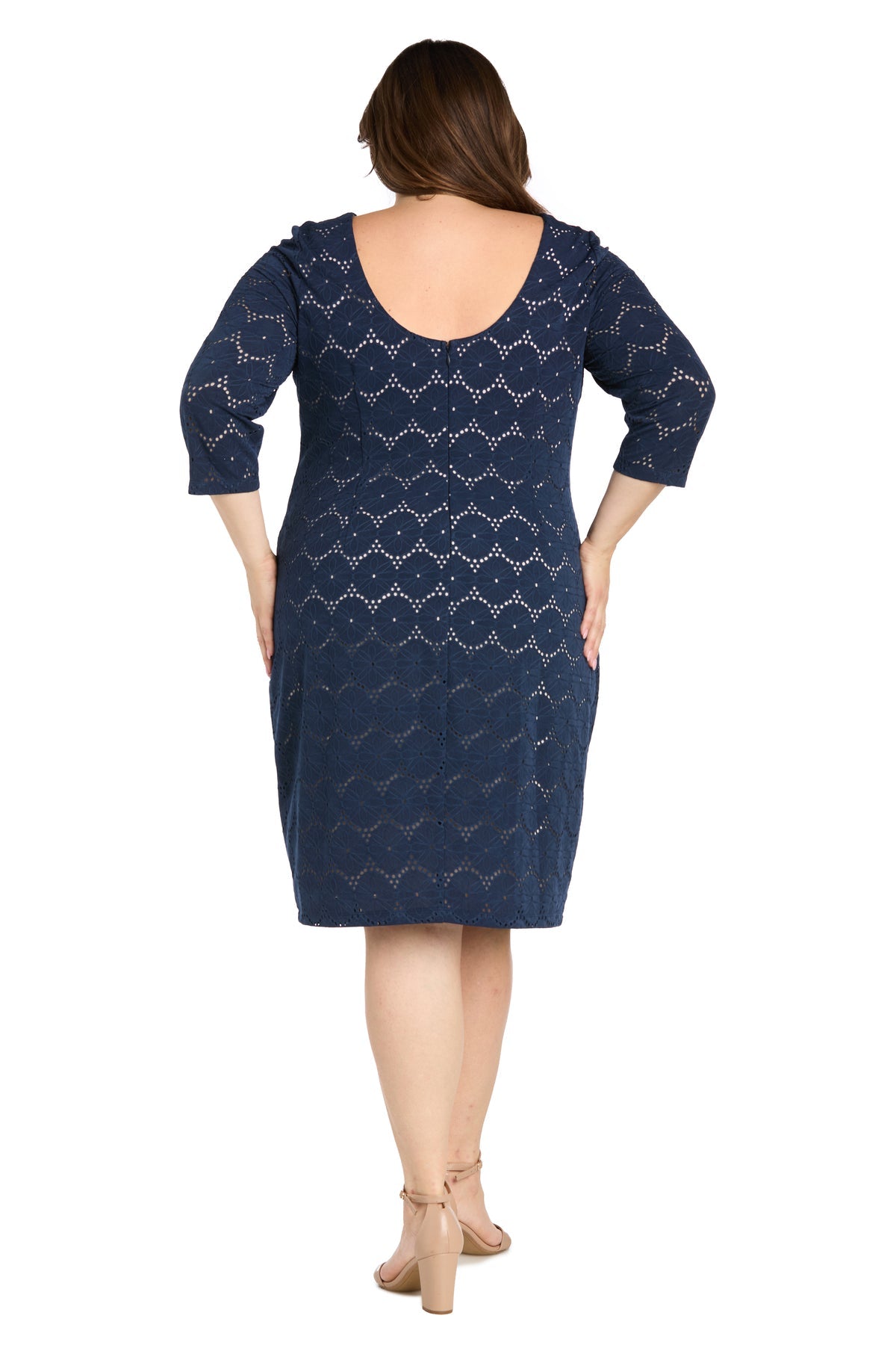 R&M Richards 4079W Plus Size Knee Length Cocktail Dress