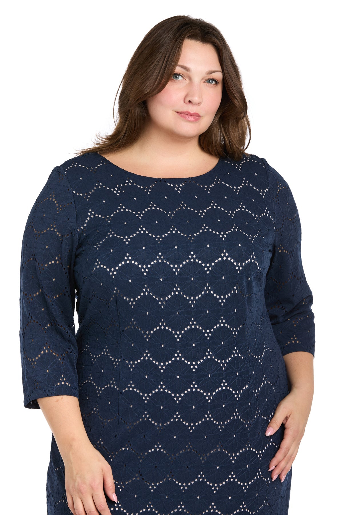 R&M Richards 4079W Plus Size Knee Length Cocktail Dress