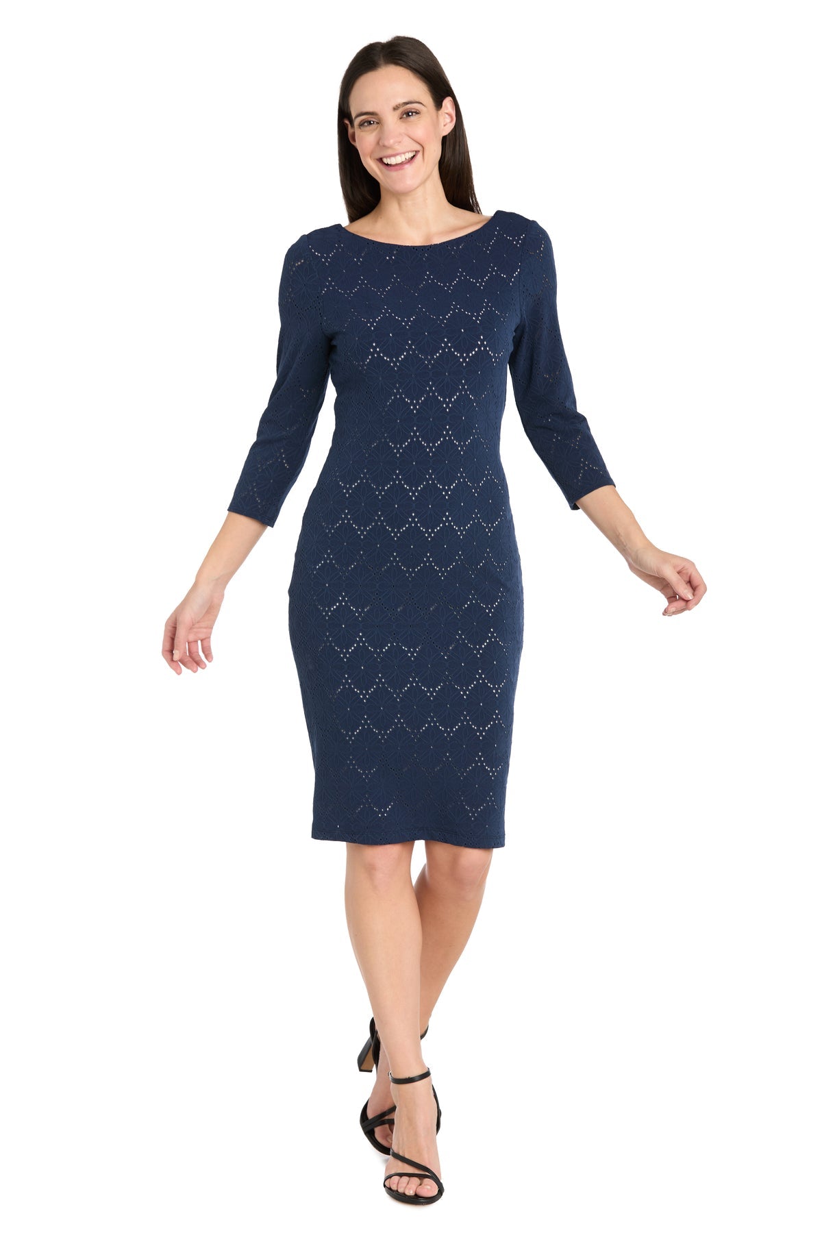 R&M Richards 4079P Petite Knee Length Cocktail Dress