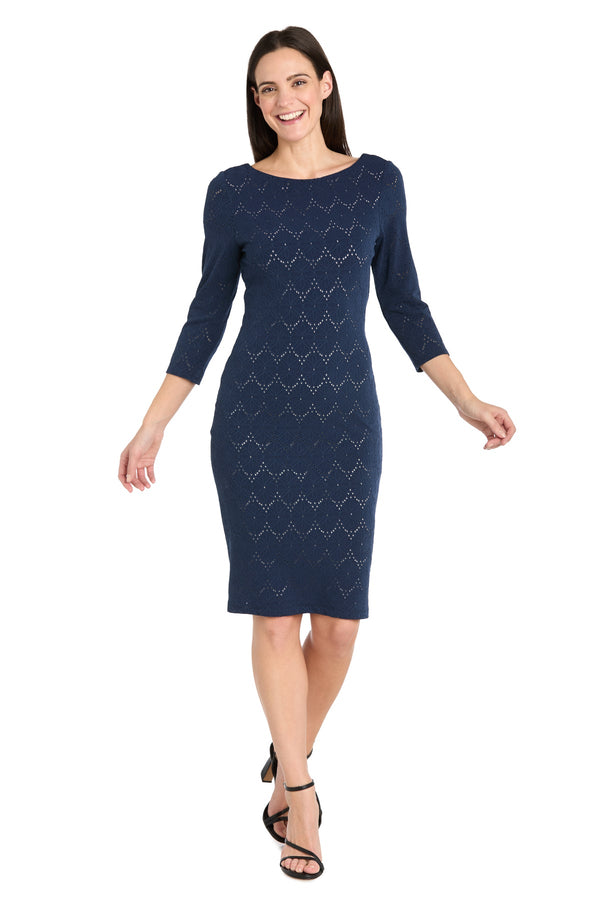 Short Knee Length Dress Cocktail R&M Richards 4079