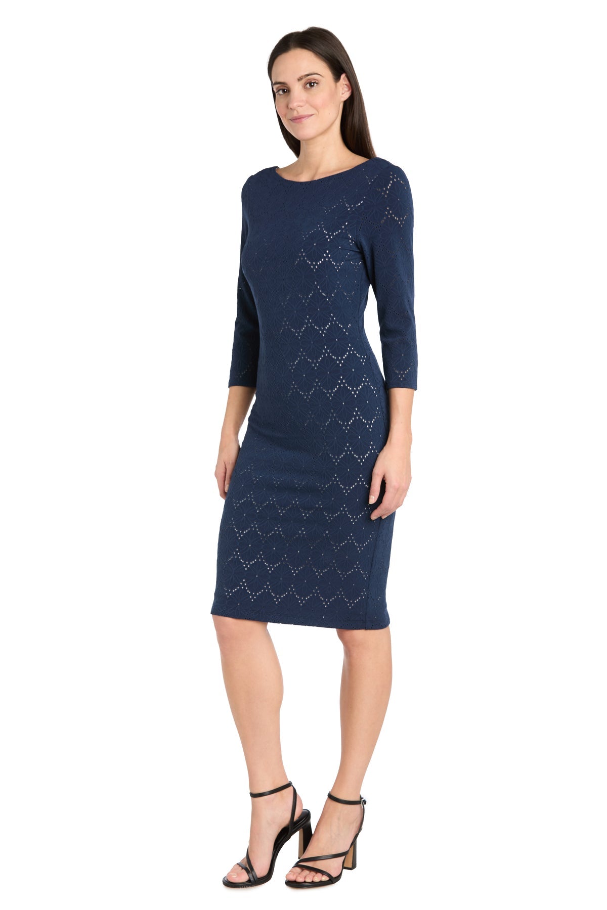 R&M Richards 4079P Petite Knee Length Cocktail Dress