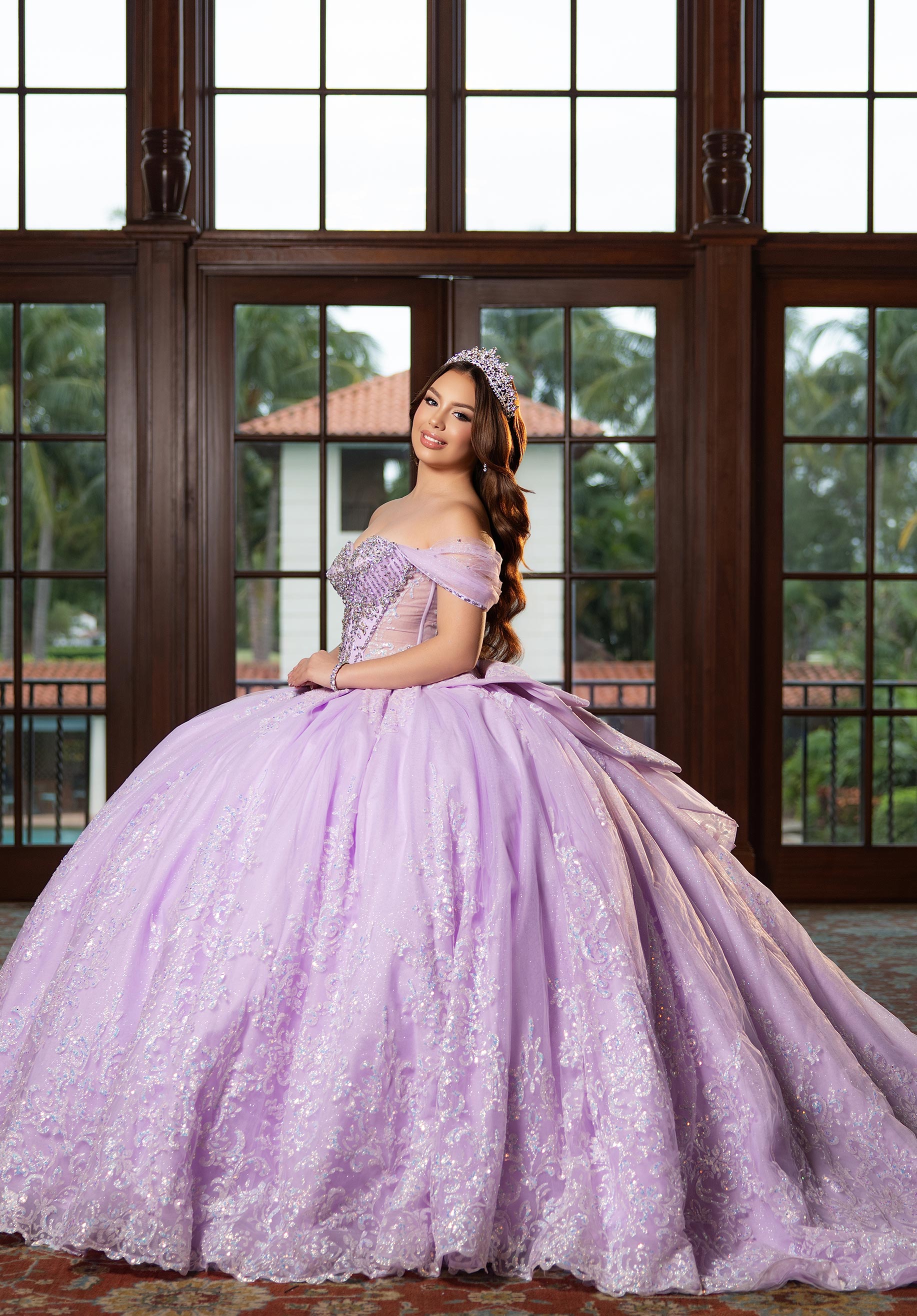 Sweetheart Floor-Length Tulle Quinceañera Ball Gown MGNY 4080013