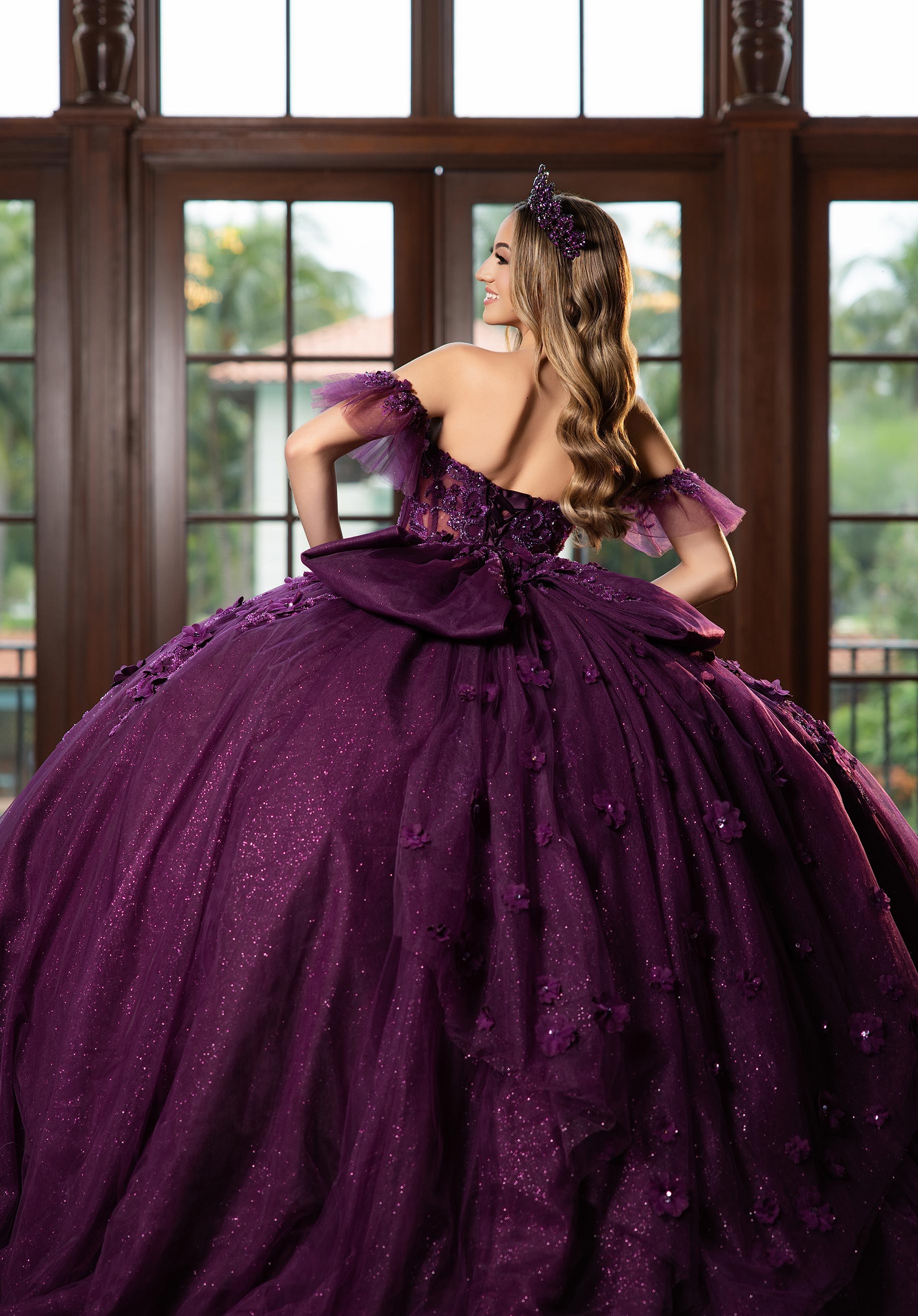 Sweetheart Floor-Length Tulle Quinceañera Ball Gown MGNY Madeline Gardner New York 4080023