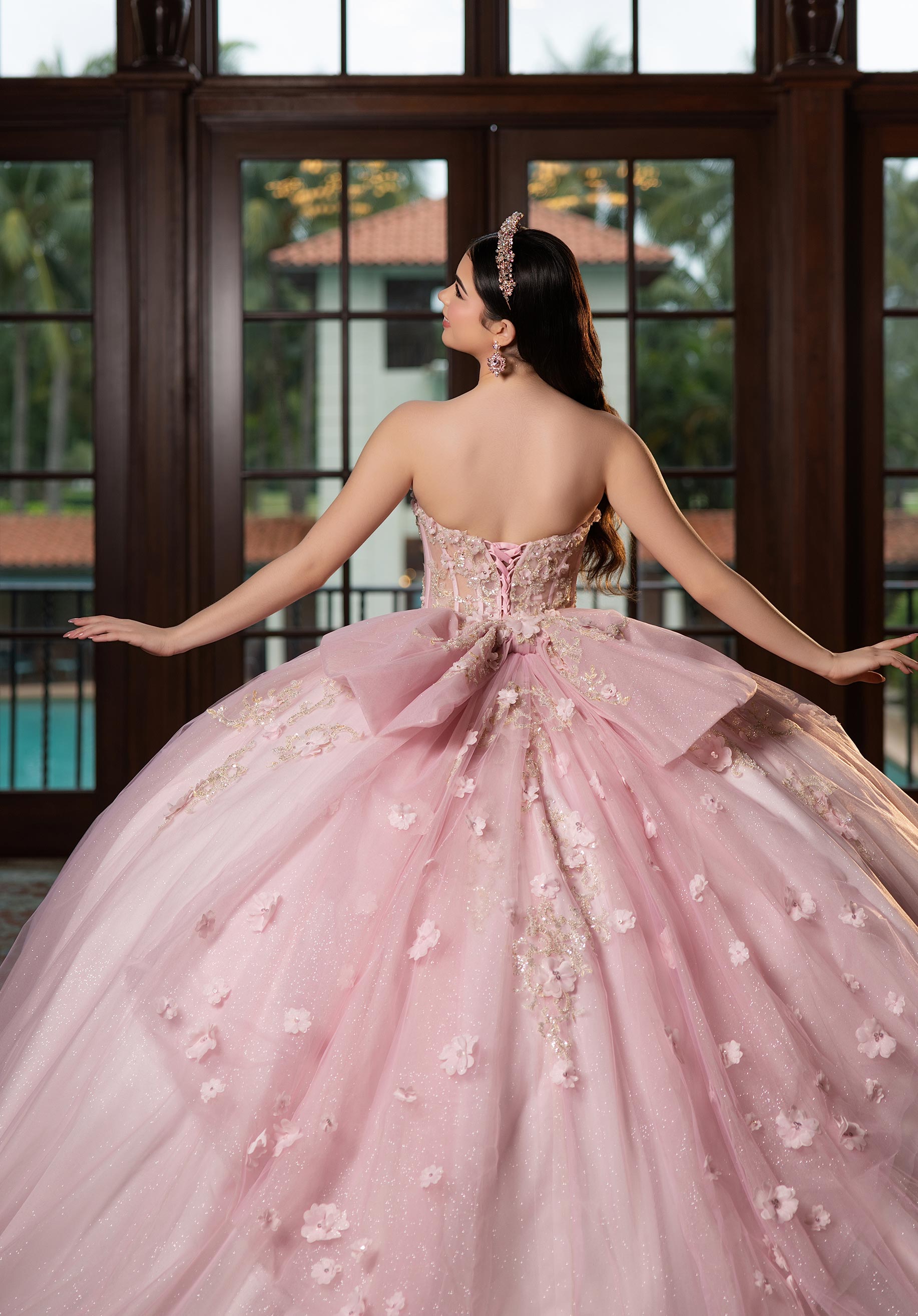 Sweetheart Floor-Length Tulle Quinceañera Ball Gown MGNY Madeline Gardner New York 4080023