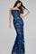 Formal Dresses Long Mermaid Sequin Beaded Formal Evening Prom Dress Navy