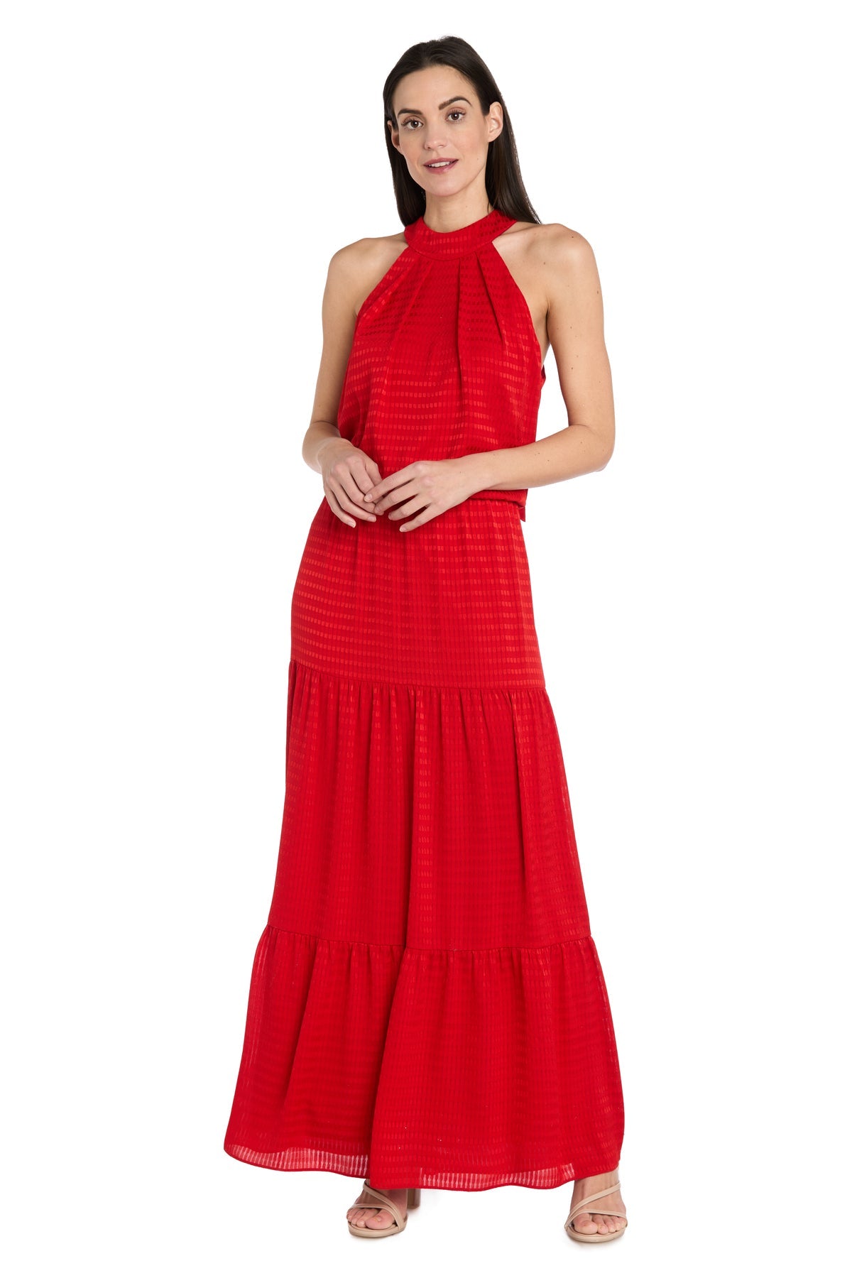 R&M Richards 4086 Long Formal Tiered Maxi Dress
