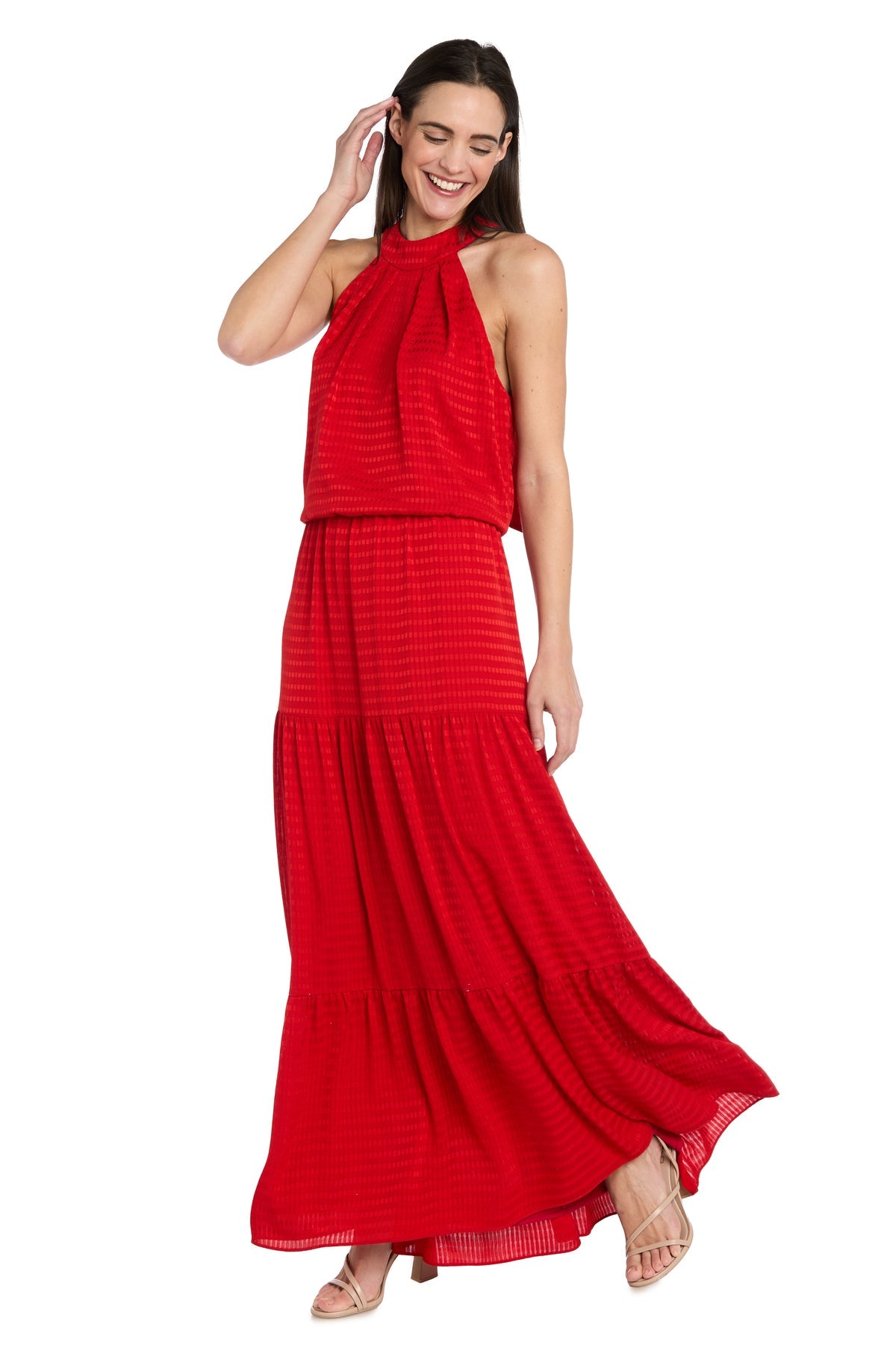 R&M Richards 4086 Long Formal Tiered Maxi Dress
