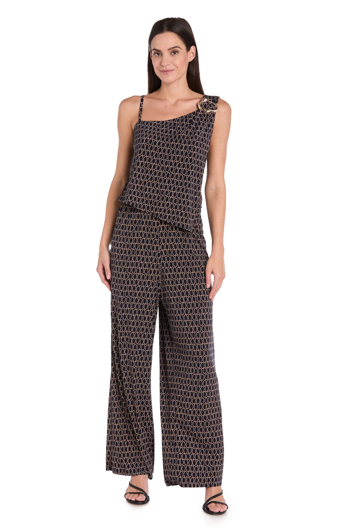 R&M Richards 4087 Printed Long Formal Jumpsuit