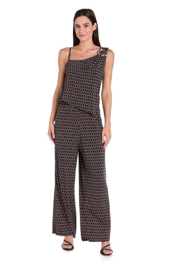 Printed Formal Jumpsuit Long R&M Richards 4087
