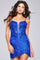 Cocktail Dresses Fitted Short Glitter Homecoming Cocktail Mini Dress Royal