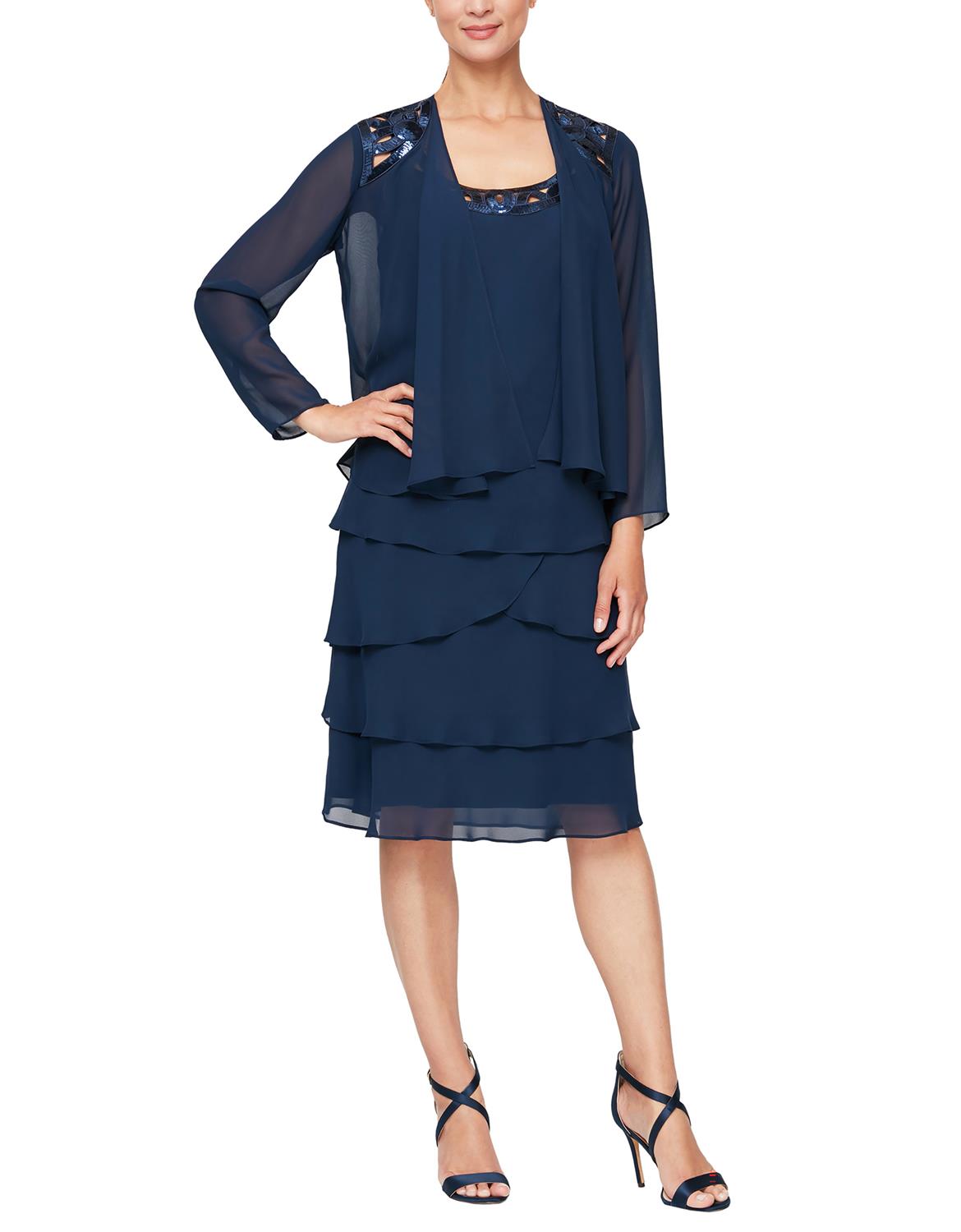 SL Fashions 410692 Short Mother of the Bride Dress