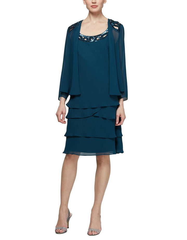 SL Fashions 410692 Short Mother of the Bride Dress