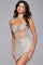 Cocktail Dresses Fitted Homecoming Beaded Sequin Cocktail Dress Champagne