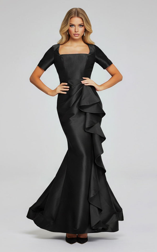 Long Ruffle Mermaid Formal Mother of the Bride Dress Jovani 41128