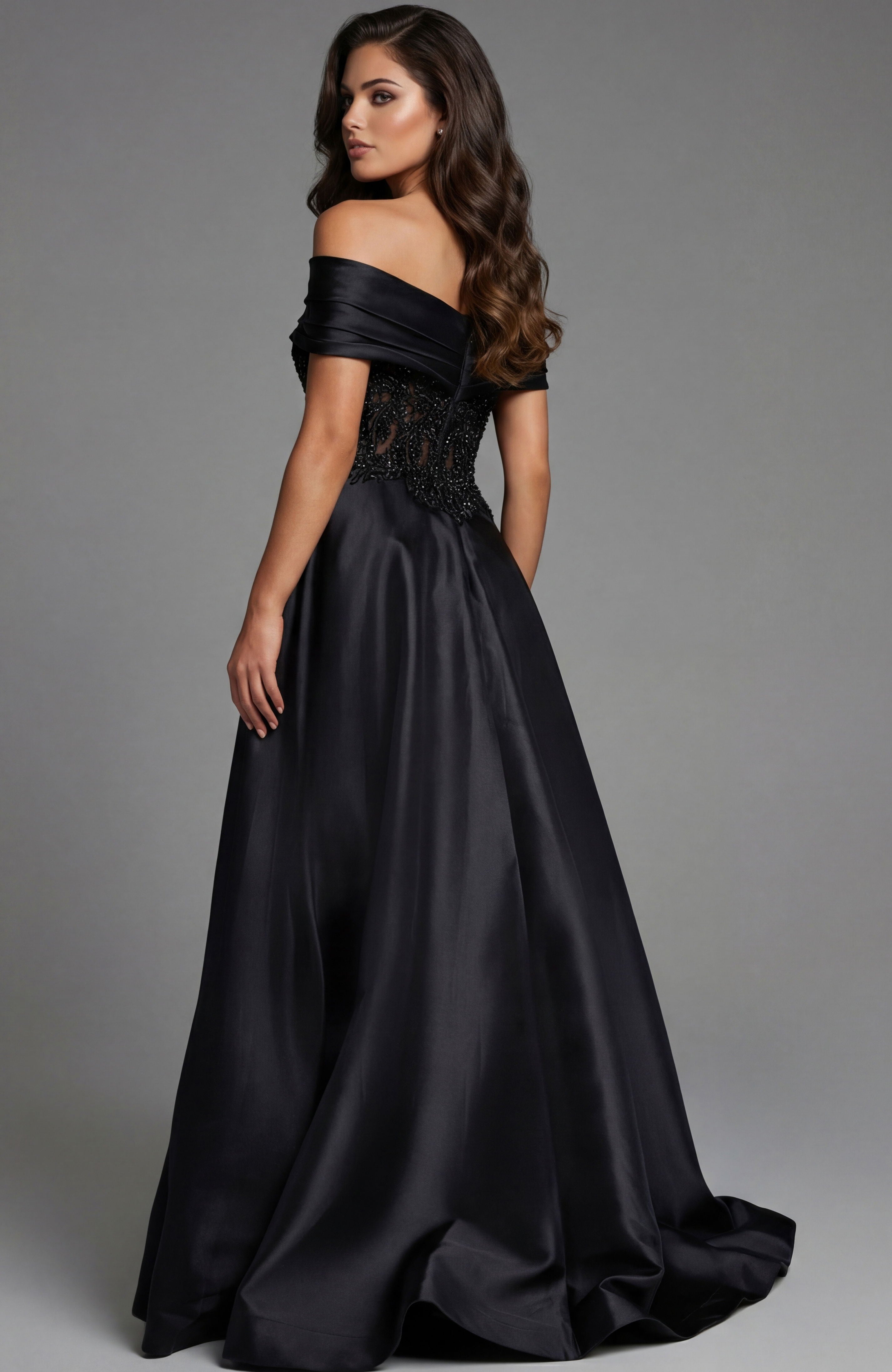 Prom Dresses Long Formal A Line Beaded Evening Prom Dress Jovani 41198 Black