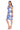 Cocktail Dresses Printed Short Ruffle Petite Cocktail Dress White/Blue