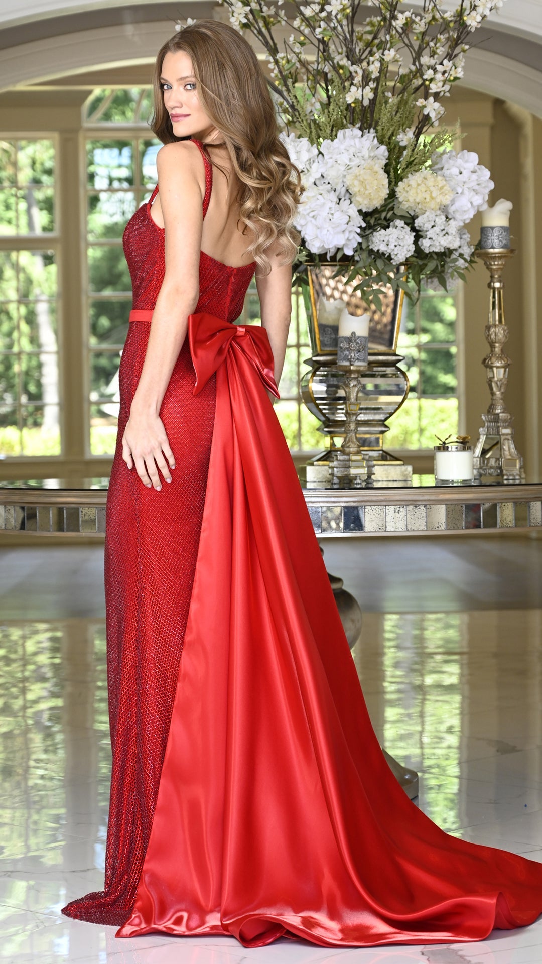 Square Floor-Length Sequin Occasion Mermaid Colors 4146