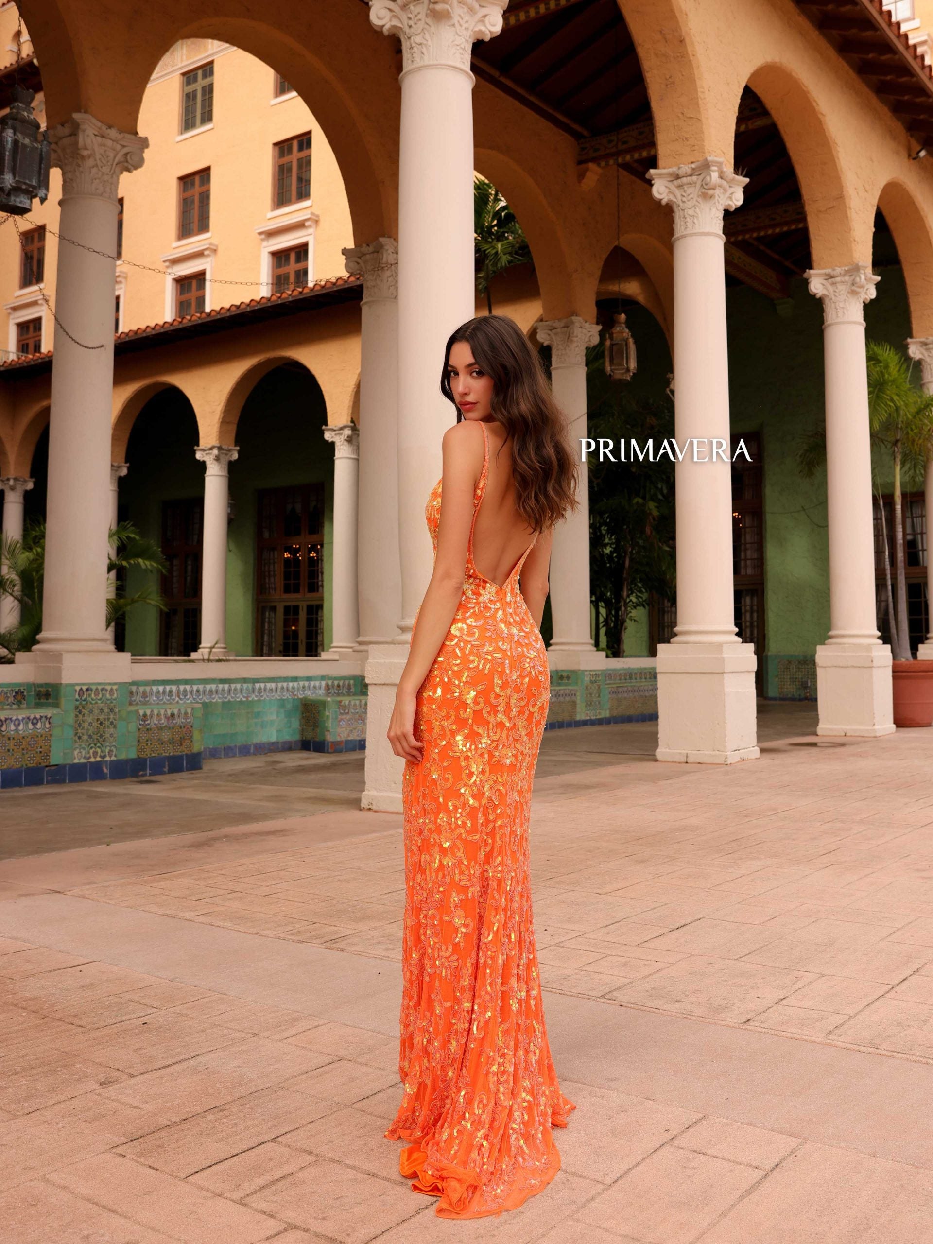 Primavera Couture 4150 Long Formal Prom Sequin Dress