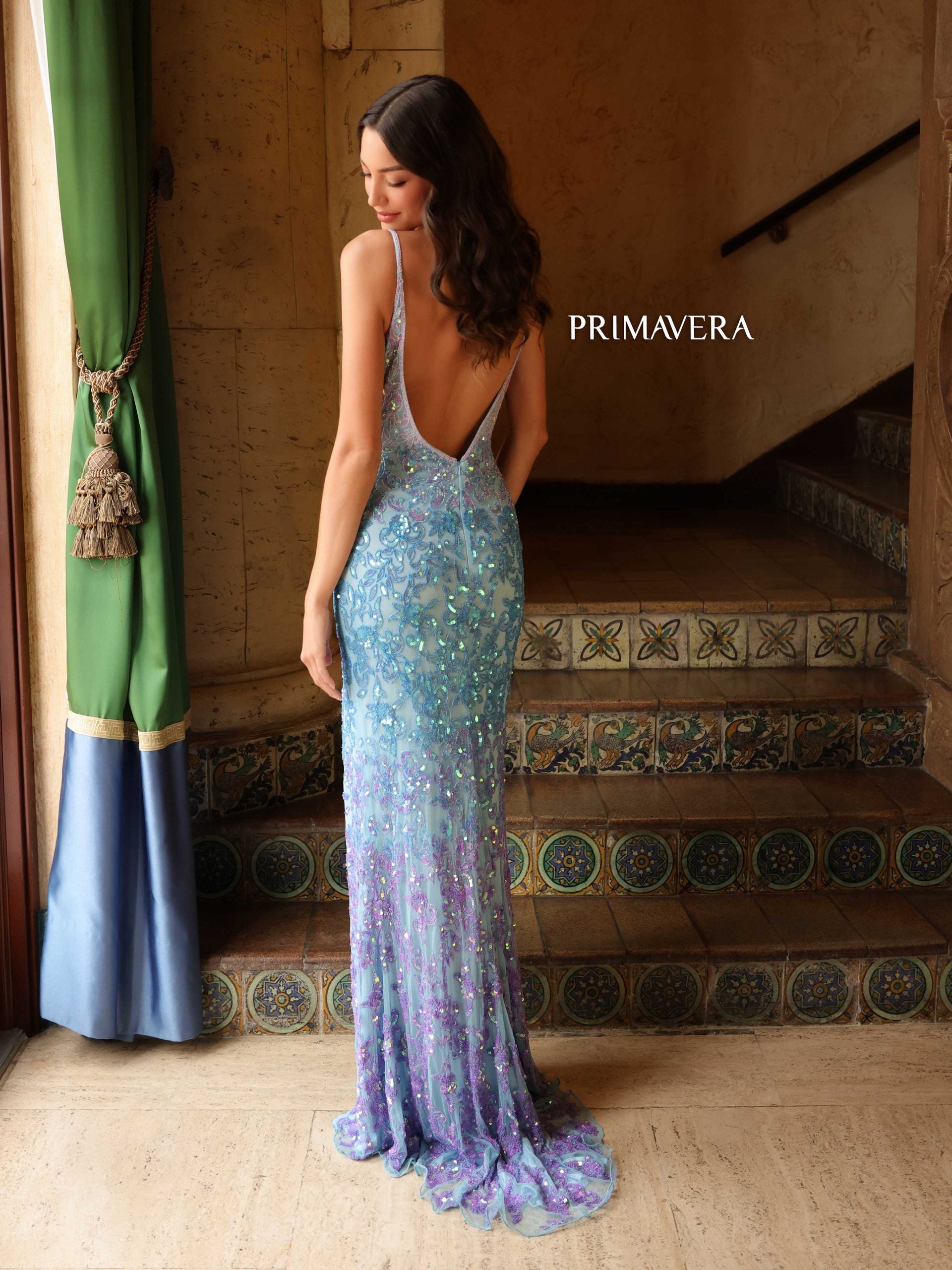 Primavera Couture 4150 Long Formal Prom Sequin Dress