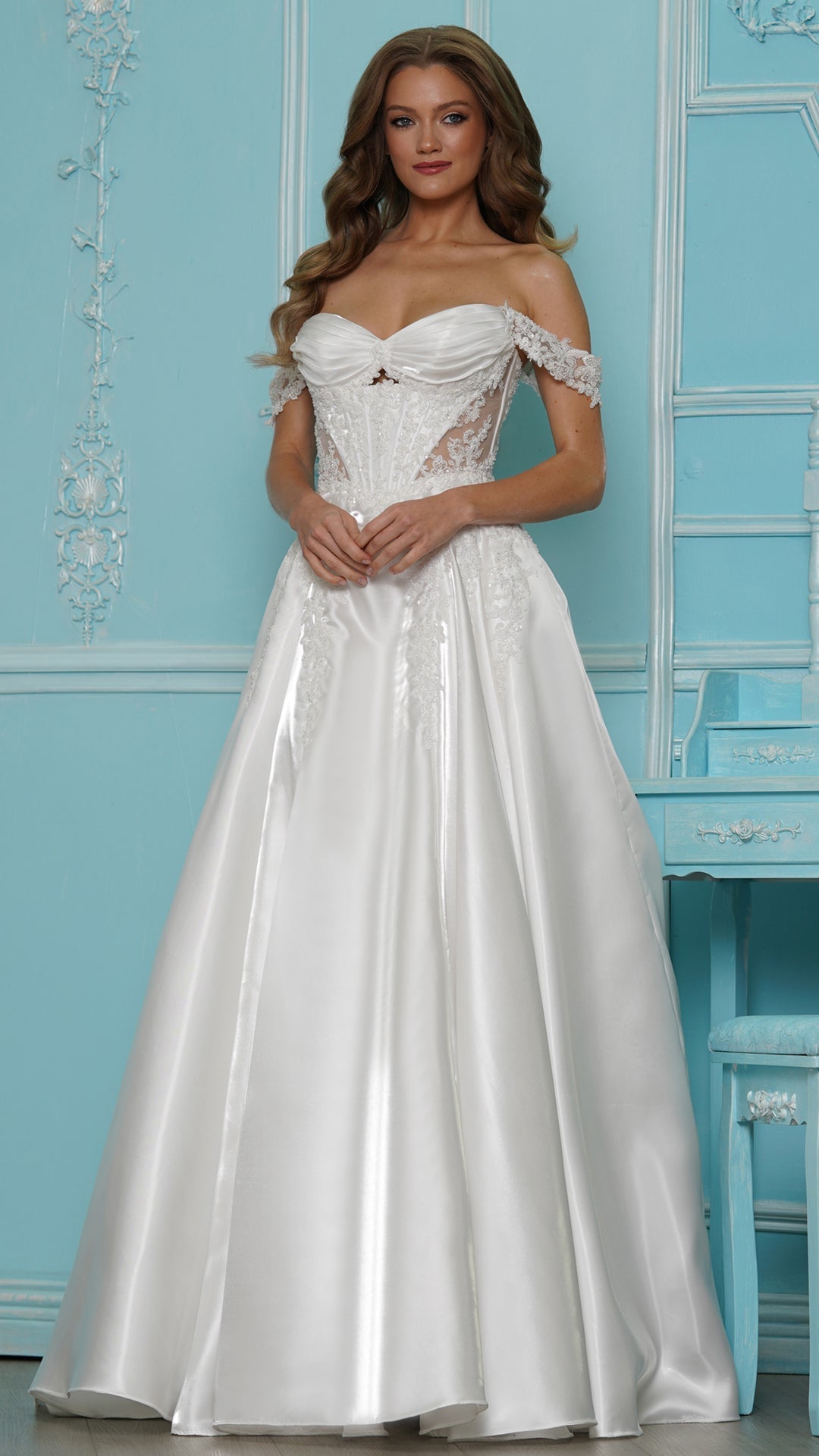 Sweetheart Floor-Length Satin Occasion Ball Gown Colors 4150