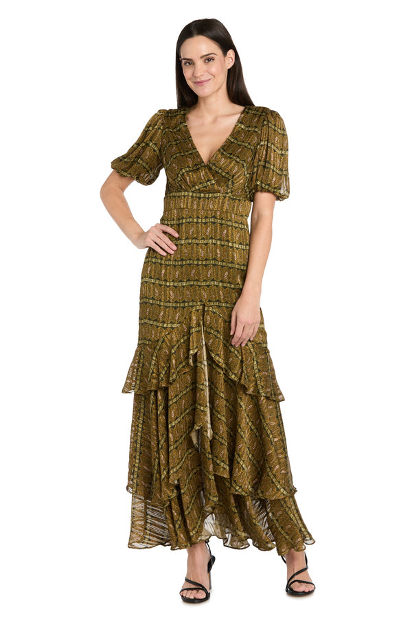 Long Formal Ruffle Dress Maxi R&M Richards 4157