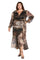 Plus Size Formal Dresses Short Plus Size Midi Length Dress Brown