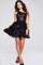 Cocktail Dresses Homecoming Short A Line Beaded Applique Cocktail Dress Black