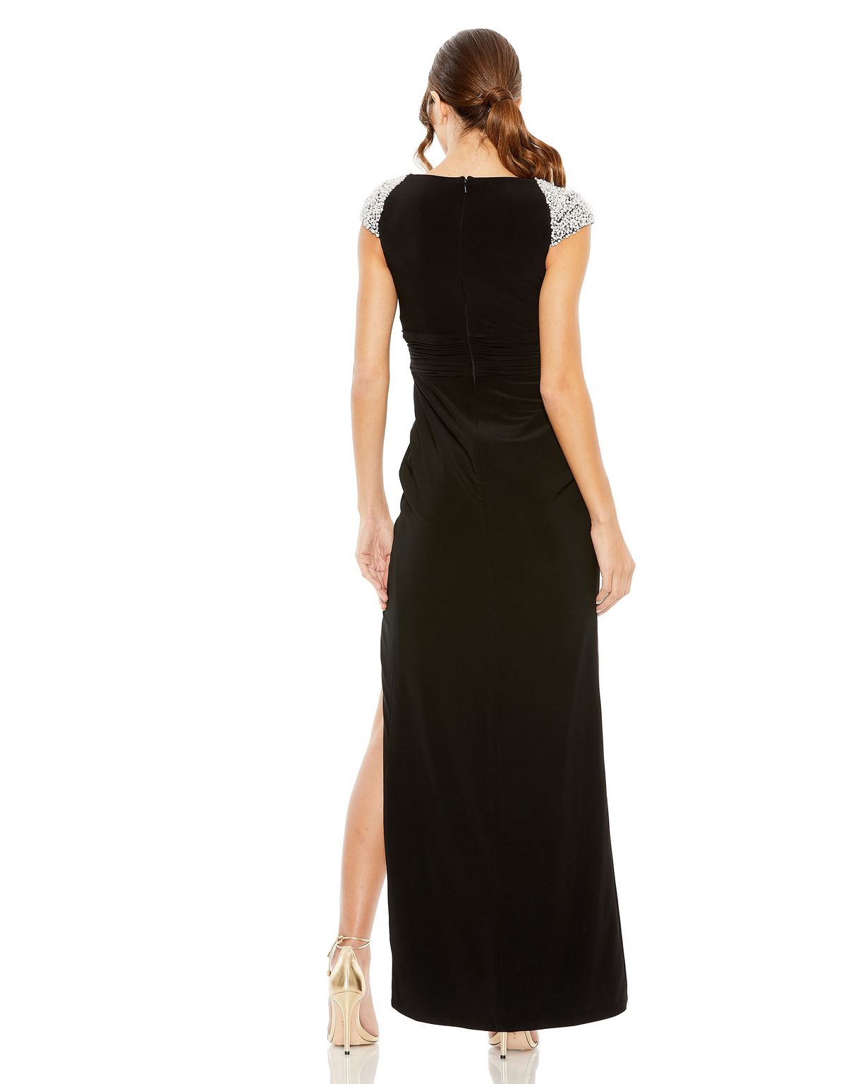 Mac Duggal 42069 Fitted Long Formal Prom Beaded Dress