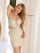 Cocktail Dresses Short Cut Out Cocktail Dress Nude