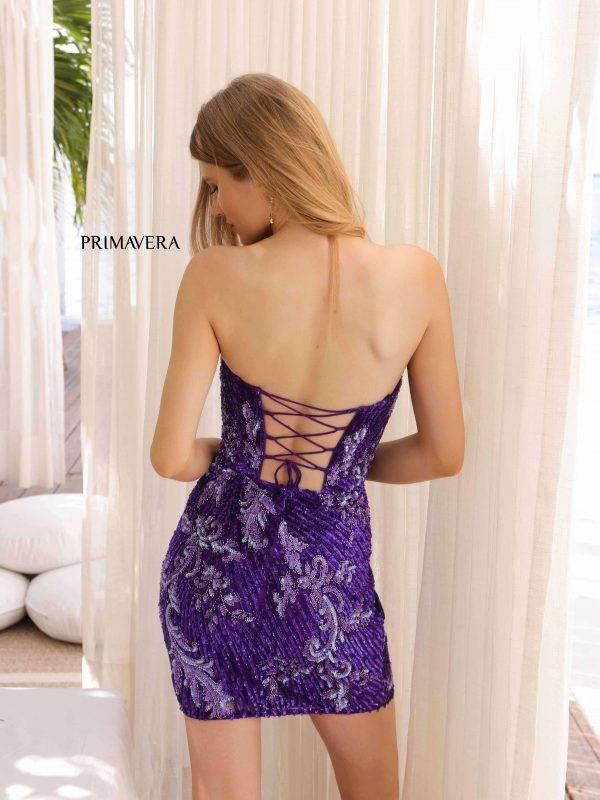 Primavera Couture 4208 Fitted Short Sequin Cocktail Dress