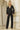Pant Suit Beaded Long Chic Blazer Formal Pant Suit Black