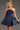 Cocktail Dresses Short Textured Bodice A Line Cocktail Dress  Navy