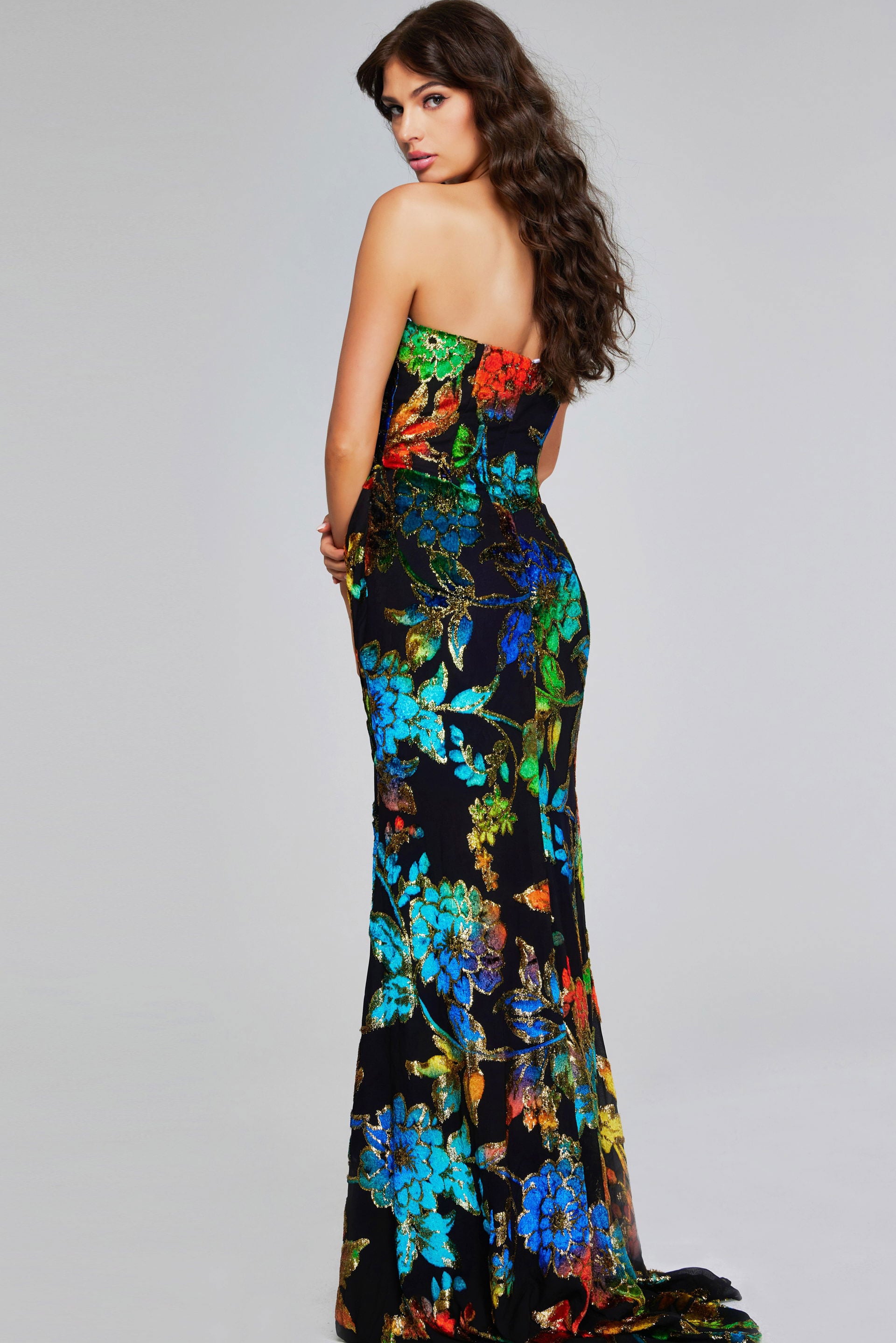 Prom Dresses Long Formal Prom Floral Dress Jovani 42164 Multi