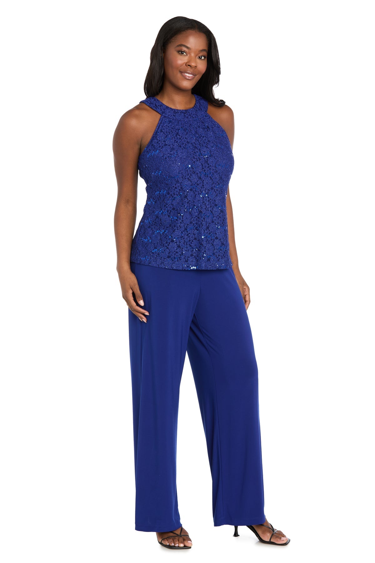 Jumpsuit Glitter Formal Long Jumpsuit Indigo