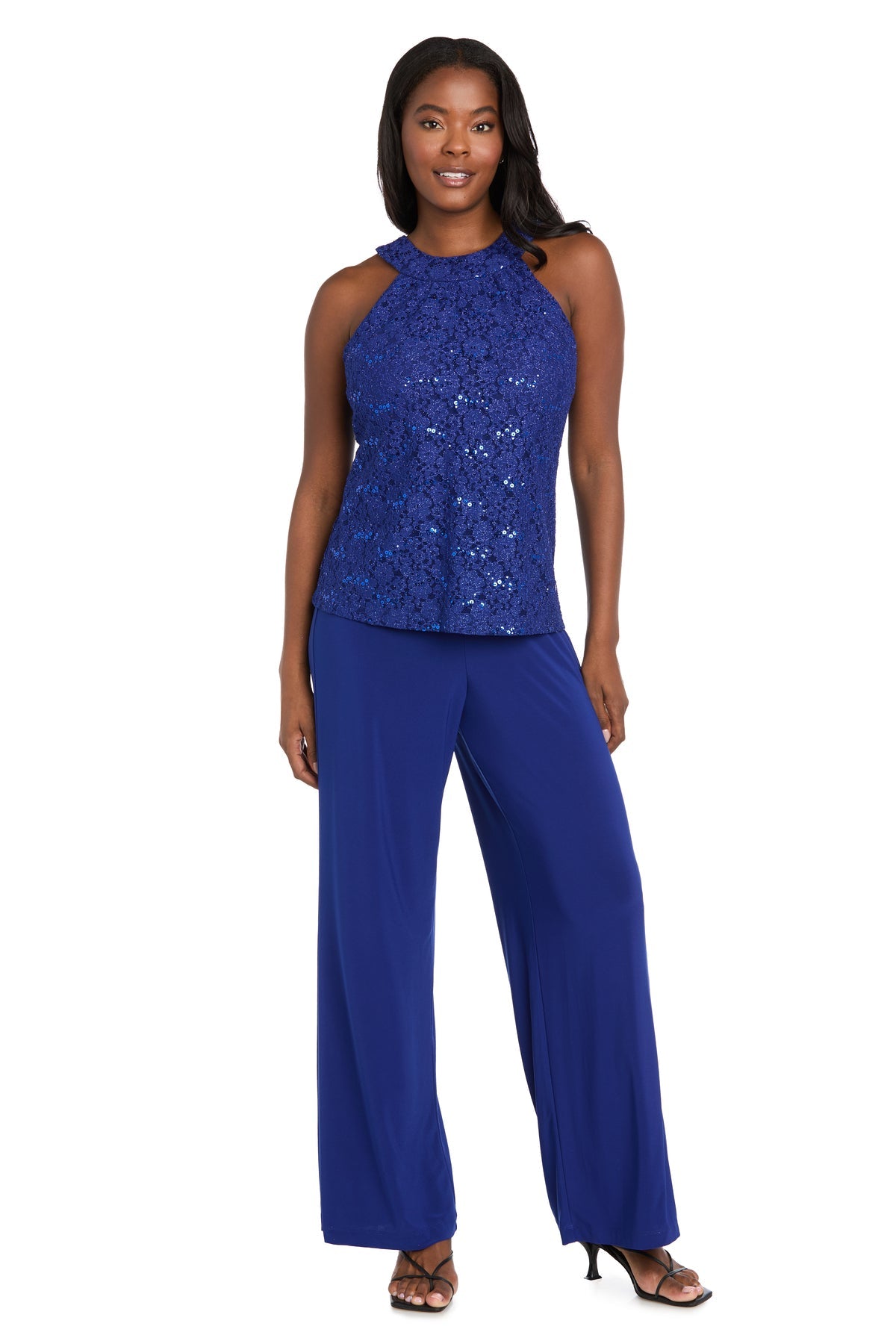 Jumpsuit Glitter Formal Long Jumpsuit Indigo
