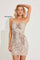Cocktail Dresses Sequin Mini Cocktail Short Dress Rose Gold