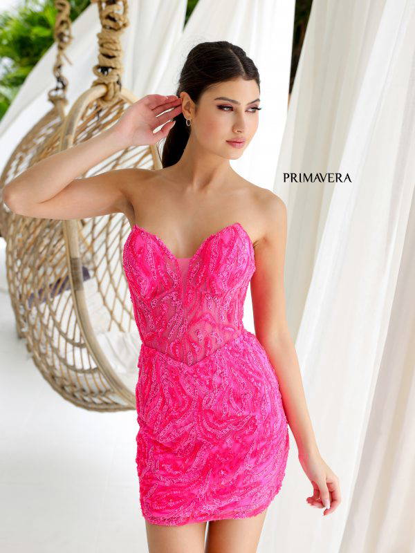 Primavera Couture 4222 Homecoming Short Corset Fitted Cocktail Dress
