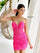 Cocktail Dresses Short Corset Cocktail Dress Neon Pink
